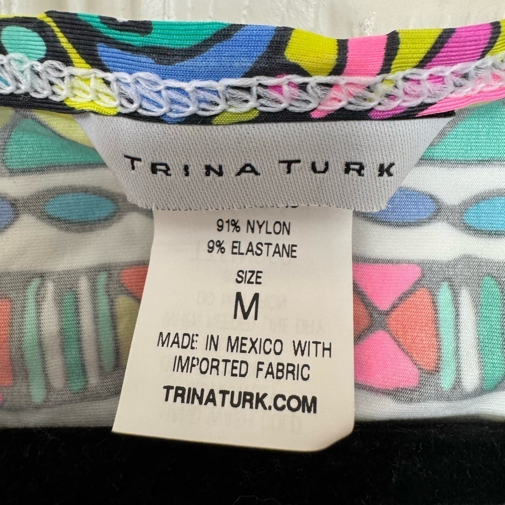 Trina Turk Printed Bora Stripe Colorful Tunic - Picture 5 of 10